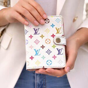 Louis Vuitton Monogram Multicolor White Snap Card Holder – France